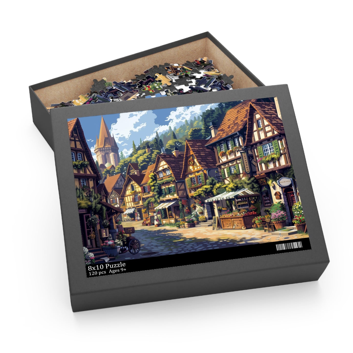 Village Charm - Elegant Jigsaw Puzzle Gift