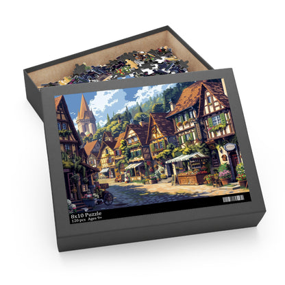 Village Charm - Elegant Jigsaw Puzzle Gift