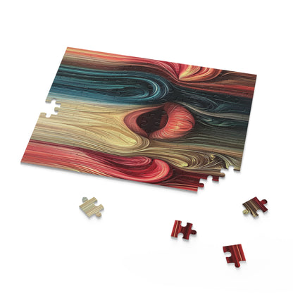 Hair Full - Avant-Garde Jigsaw Puzzle for Adults - Elegant Black Satin Pieces