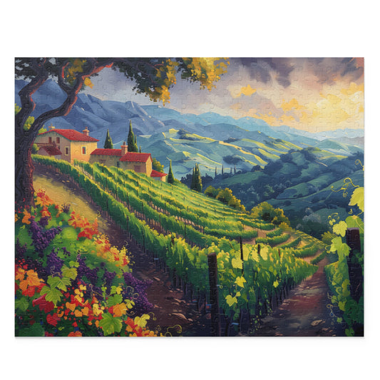 Vineyard Sunrise - Elegant Jigsaw Puzzle