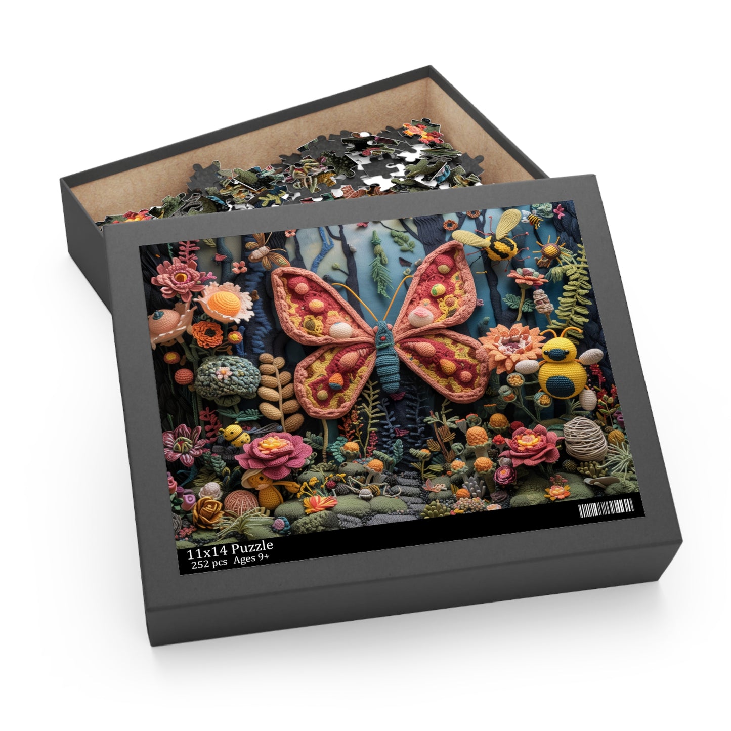 Crochet Butterfly Garden - Elegant Jigsaw Puzzle