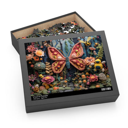 Crochet Butterfly Garden - Elegant Jigsaw Puzzle