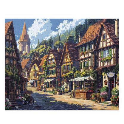 Village Charm - Elegant Jigsaw Puzzle Gift