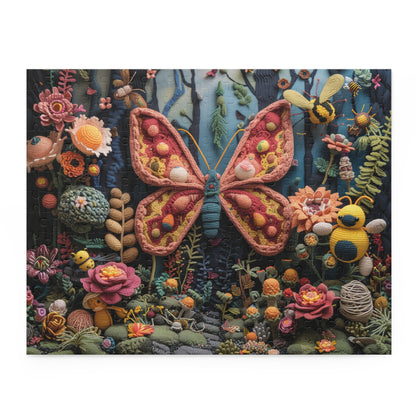 Crochet Butterfly Garden - Elegant Jigsaw Puzzle