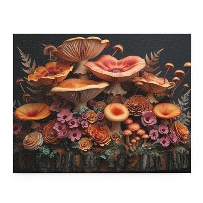 Trumpet Mushroom Bouquet - Elegant Jigsaw Puzzle Gift