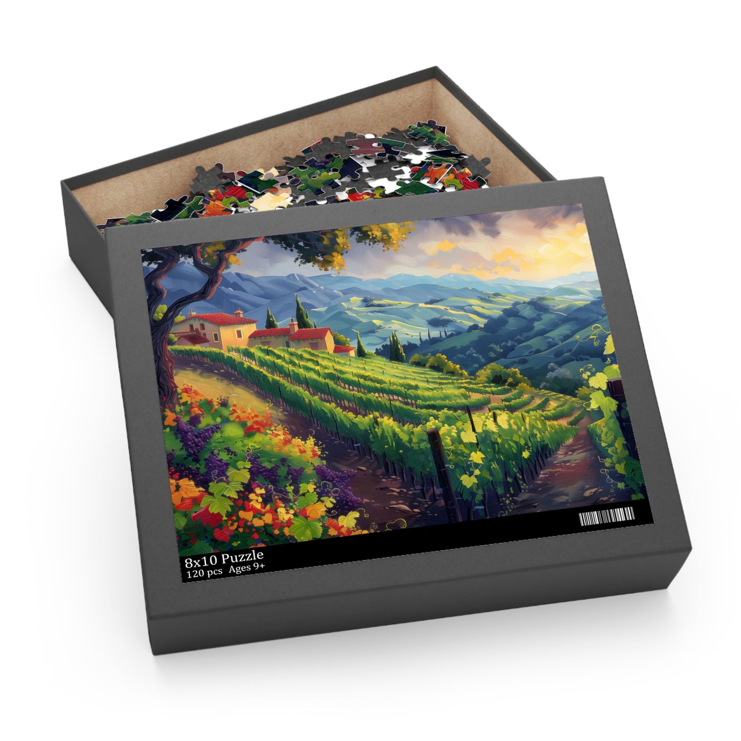 Vineyard Sunrise - Elegant Jigsaw Puzzle