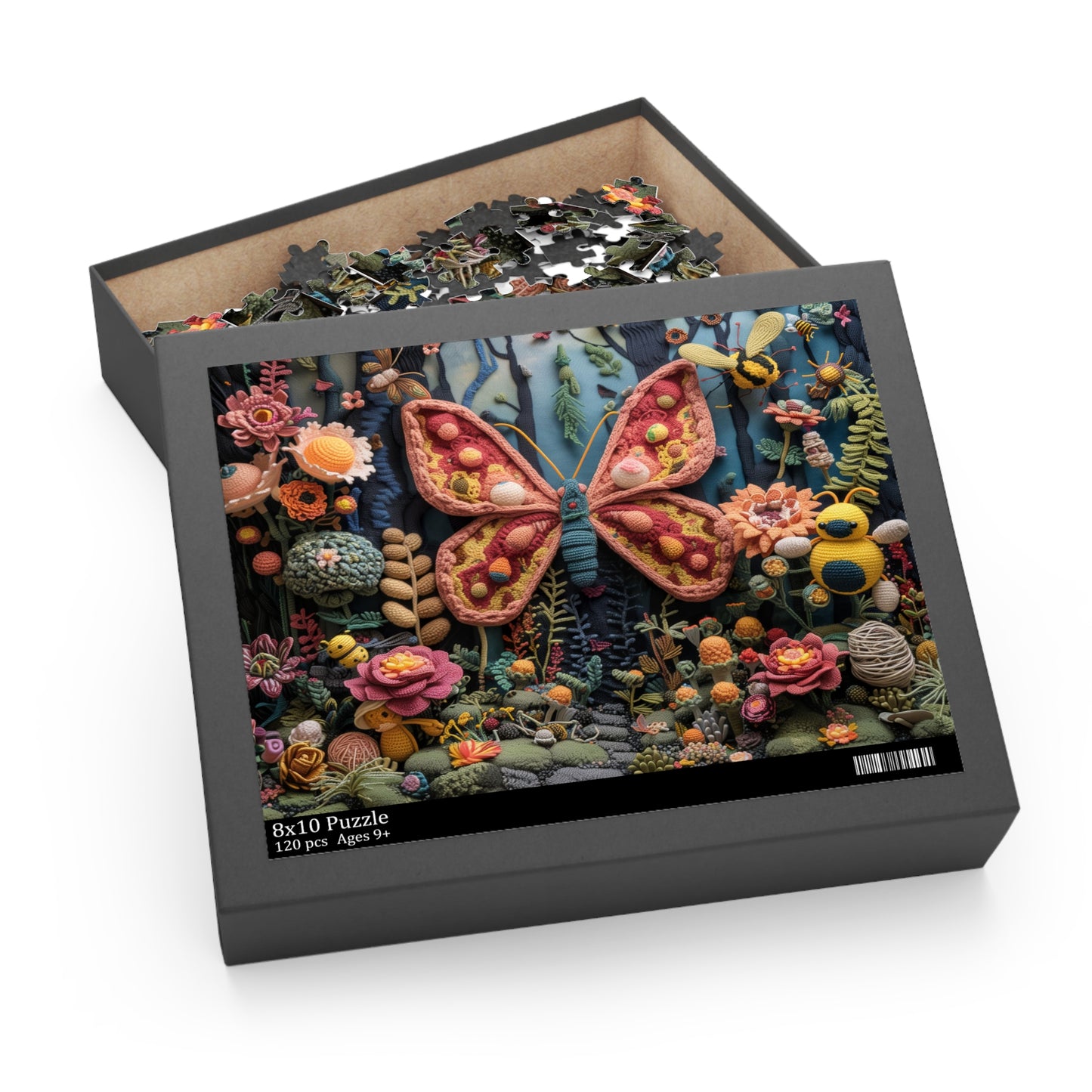 Crochet Butterfly Garden - Elegant Jigsaw Puzzle