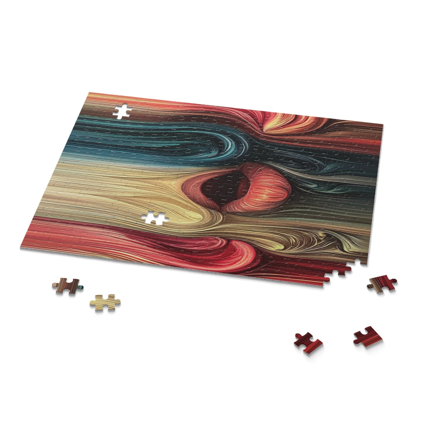 Hair Full - Avant-Garde Jigsaw Puzzle for Adults - Elegant Black Satin Pieces