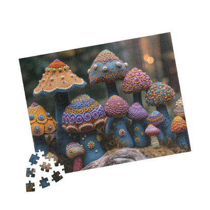 Cozy Crochet Shrooms Jigsaw Puzzle