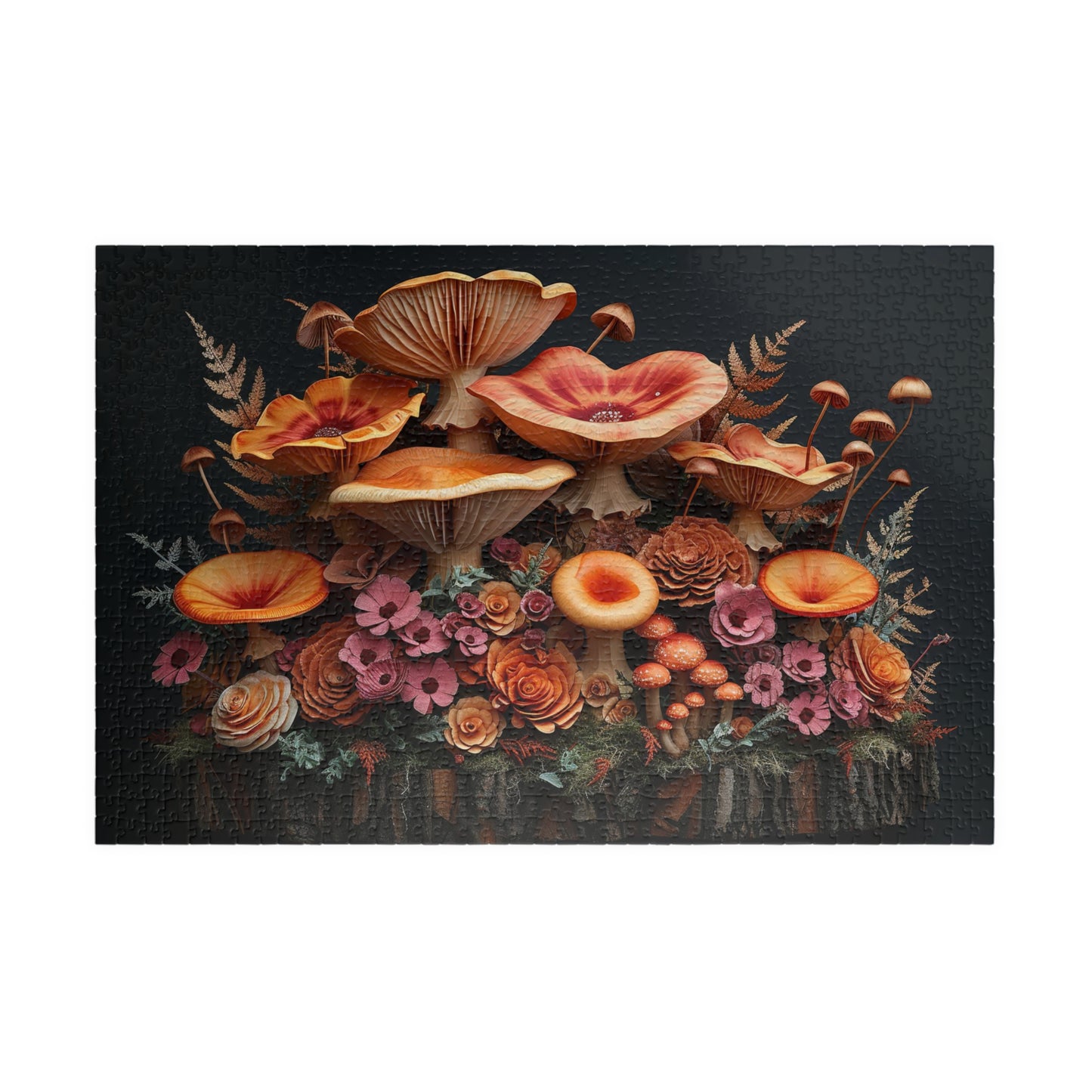 Trumpet Mushroom Bouquet - 1000 Piece Jigsaw Puzzle