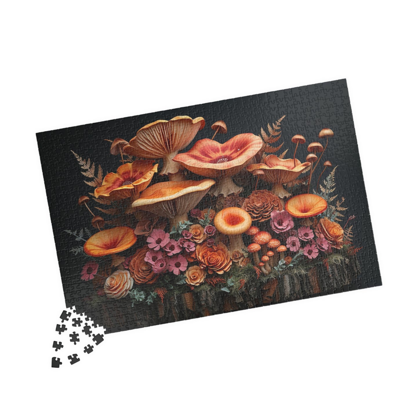 Trumpet Mushroom Bouquet - 1000 Piece Jigsaw Puzzle