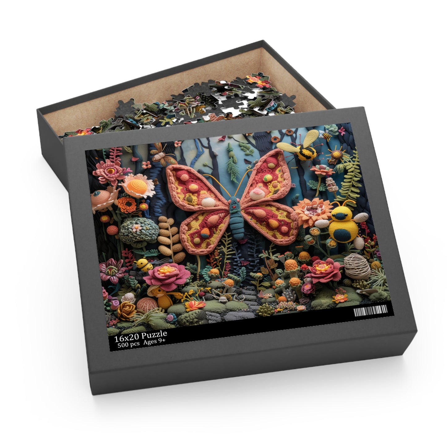 Crochet Butterfly Garden - Elegant Jigsaw Puzzle