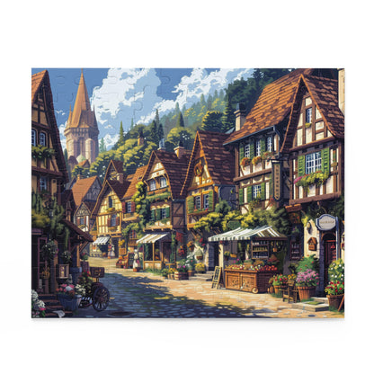Village Charm - Elegant Jigsaw Puzzle Gift