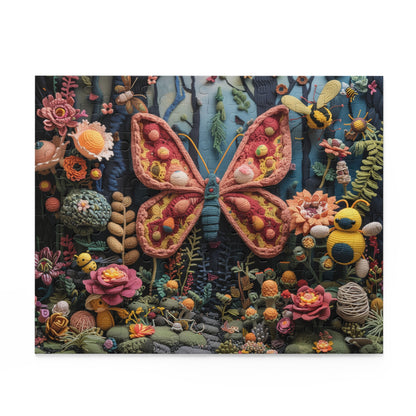 Crochet Butterfly Garden - Elegant Jigsaw Puzzle